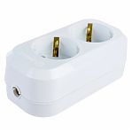 Колодка удлинителя 2-местная Makel 28914 MGP 111, с заземлением, белая, 3.5 кВт
