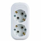 Колодка удлинителя 2-местная Makel 28914 MGP 111, с заземлением, белая, 3.5 кВт