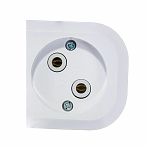 Колодка для удлинителя 4-местная Makel 28819 MGP141, без заземления, белая, 2.2 кВт