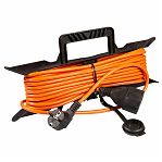 Удлинитель Атлант Атом 40163 ПВС с заземлением, 1 розетка, 30 м, 3.5 кВт, на рамке