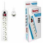 Сетевой фильтр Buro 500SH-10-W CCA, с заземлением, 5 розеток, 10 м, 2.2 кВт