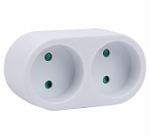 Разветвитель сетевой Uniel S-ES2-16O White без заземления, 2 розетки, 3.5 кВт