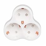 Разветвитель сетевой Uniel S-GES3-16F White с заземлением, 3 розетки, 3.5 кВт