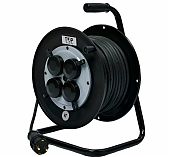 Удлинитель силовой ТОР 835 КГ с заземлением, 4 розетки, 40 м, 3.5 кВт, с термовыключателем, на катушке