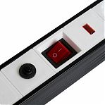 Фильтр сетевой Stekker HM22-41-02 Techno 50148, с заземлением, 4 розетки, 3 м, 3.52 кВт