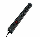 Фильтр сетевой Stekker HM22-61-03  Techno  50160, с заземлением, 6 розеток, 3 м, 3.52 кВт