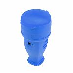 Розетка 1-местная Stekker RST16-21-44 Одри 39196, с заземлением, переносная, с крышкой, каучук, цвет синий  