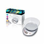 Весы кухонные Ergolux ELX-SK05-C03  электронные, пластик 16х20 см, до 5 кг
