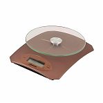 Весы кухонные  HOMESTAR HS-3002  электронные, стекло, пластик, d16 см, до 5 кг