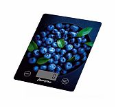 Весы кухонные Матрена МА-189А электронные, стекло, синие, до 7 кг