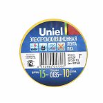 Лента изоляционная Uniel UIT-135P, сопротивление до 6000 В, гибкая, желтый, 10 м