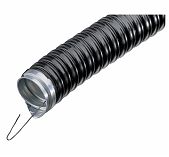 Металлорукав Iek Elasta Р3-ЦПнг-20, CMP10-20-015, диаметр 20 мм, с протяжкой, в ПВХ черного цвета, в упаковке 15 м