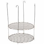 Этажерка для тандыра, малая, двух ярусная, нержавеющая сталь, диаметр 180 мм