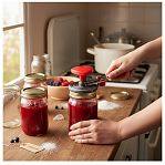 Машинка закаточная Хозяюшка 20/5932, улитка, полуавтоматическая, для стеклянных банок			