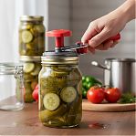 Машинка закаточная Хозяюшка 20/5932, улитка, полуавтоматическая, для стеклянных банок			