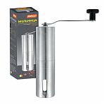 Мельница для ручного помола кофе Mallony Mulino, нержавеющая сталь, акрил, 4.7х19 см, 95 мл