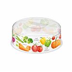 Крышка для СВЧ с декором, круглая, пластик, различные цвета, 90х250х250 мм
