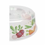 Крышка для СВЧ с декором, круглая, пластик, различные цвета, 90х250х250 мм