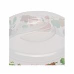 Крышка для СВЧ с декором, круглая, пластик, различные цвета, 90х250х250 мм