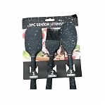 Набор кондитерский Senior Utensil, силиконовый, кисточка, 2 лопатки, черный 