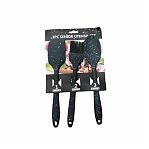 Набор кондитерский Senior Utensil, силиконовый, кисточка, 2 лопатки, черный 