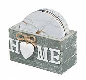 Подставка под горячее Home Y4-7649 с подставкой, керамика, 6 шт, 9.5 см