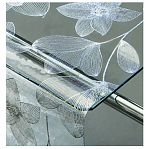 Скатерть силиконовая для стола, гибкое жидкое стекло, с рисунком цветы, 60х100 см