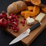 Нож кухонный Mallony MAL-01RS поварской, длина лезвия 200 мм, черный