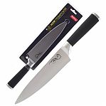 Нож кухонный Mallony MAL-01RS поварской, длина лезвия 200 мм, черный