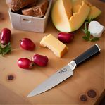 Нож кухонный Mallony MAL-01RS поварской, длина лезвия 200 мм, черный