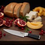 Нож кухонный Mallony MAL-01RS поварской, длина лезвия 200 мм, черный