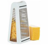 Терка двугранная Mallony, с контейнером, нержавеющая сталь, 85х135х215 мм