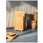 Набор досок разделочных Daniks, бамбук, 1.8х22х34 см, 1.8х20х31 см, 1.8х18х26 см, в упаковке 3 штуки