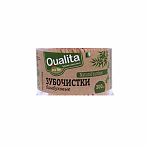 Зубочистки бамбуковые Qualita, дерево, 8 см, 300 шт в упаковке