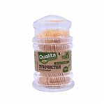 Зубочистки бамбуковые Qualita, дерево, 8 см, 300 шт в упаковке
