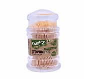 Зубочистки бамбуковые Qualita, дерево, 8 см, 300 шт в упаковке
