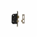 Замок врезной Maxi Locks 504W-60.5 мм, с фиксатором, AB, бронза