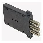 Замок врезной Герион Стилет Панцирь, 3 цилиндрических ригеля, коричневый