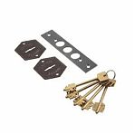 Замок врезной Герион Стилет Панцирь, 3 цилиндрических ригеля, коричневый