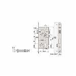 Замок врезной Crit ЗВ-72/55, м/о 72 мм, цилиндровый механизм, универсальная установка, сталь