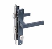 Замок врезной Стандарт 8520.02.7016, ключ-вертушка, серый антрацит