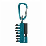 Набор бит Makita Impact Black E-11994, 25 мм, 8 предметов, PH1, PH2, PH3, PZ1, PZ2, PZ3, магнитный держатель