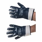 Перчатки-краги маслобензостойкие, хлопковые, нитриловый облив