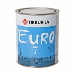 Краска латексная Tikkurila Euro Power 7 моющаяся для стен и потолка, матовая, белая, 0.9 л