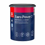 Краска латексная Tikkurila Euro Power 7 моющаяся для стен и потолка, матовая, белая, 0.9 л