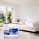 Краска акриловая Лакра 8306473 интерьерная, белоснежная, матовая, 14 кг