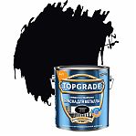 Краска TOPGRADE для металла, прямо на ржавчину 3 в 1, глянцевая гладкая черная RAL 9005, 2 л
