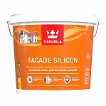 Краска Tikkurila Facade Silicon для фасадов и цоколей, глубокоматовая, База А, белый, 2.7 л