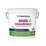 Краска Finncolor Oasis Kitchen & Gallery для стен и потолков База A 2.7 л, белая