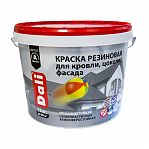 Краска резиновая Рогнеда DALI для кровли, цоколя, фасада красно-коричневая 12 кг